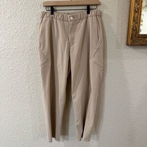 Lululemon Lab Tapered Pants Mens 33 Light Ivory Techwear Commuter Athleisure